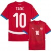 Fotballtrøye Serbia Tadic 10 Hjemmedrakt EM 2024 Kortermet Fotballtrøye Serbia Tadic 10 Hjemmedrakt EM 2024 Kortermet